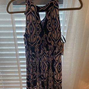 Blue White Exotic Desert Casual Maxi Dress